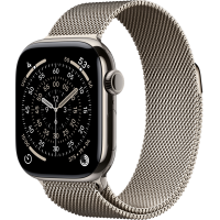 Apple Watch Series 11, 46mm, Natural Titanium Case, Natural Milanese Loop