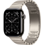Apple Watch Series 11, GPS + Cellular, 42mm, Slate Titanium Case, Natural Link Bracelet