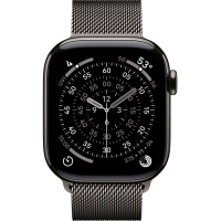 Apple Watch Series 11, 46mm, Slate Titanium Case, Slate Milanese Loop