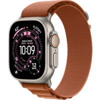Apple Watch Ultra 3, 49mm, Natural Titanium, Alpine Loop, Terra Cotta - M