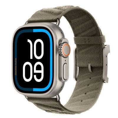Apple Watch Hermes Ultra 3, 49mm, Natural Titanium, ремешок En Mer, Gris Titane