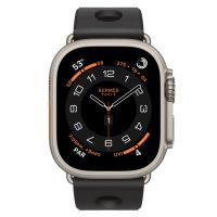 Apple Watch Hermes Ultra 3, 49mm, Natural Titanium, ремешок Scub’H Diving, Noir
