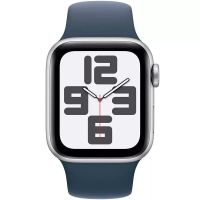 Apple Watch SE Gen 2 2024, 40mm, MRE13, Silver, cпортивный ремешок цвета "Cиний шторм" (S/M, 130–180 mm)