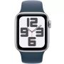 Apple Watch SE Gen 2 2024, 40mm, MRE13, Silver, cпортивный ремешок цвета "Cиний шторм" (S/M, 130–180 mm)