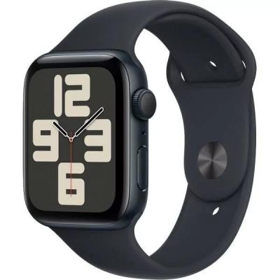 Apple Watch SE Gen 2 2024, 44mm, MRE93, Midnight, cпортивный ремешок цвета "Тёмная ночь" (M/L, 160–210 mm)