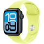 Apple Watch SE 3, GPS+Cellular, 44mm, Aluminum Midnight, Sport Band Neon Yellow, S/M
