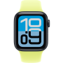 Apple Watch SE 3, GPS+Cellular, 44mm, Aluminum Midnight, Sport Band Neon Yellow, S/M