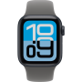 Apple Watch SE 3, GPS+Cellular, 40mm, Aluminum Midnight, Sport Band Stone Gray, M/L