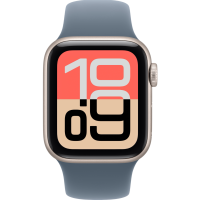 Apple Watch SE 3, GPS+Cellular, 40mm, Aluminum Starlight, Sport Band Anchor Blue, S/M