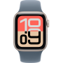 Apple Watch SE 3, GPS+Cellular, 40mm, Aluminum Starlight, Sport Band Anchor Blue, S/M