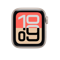 Apple Watch SE 3, GPS+Cellular, 44mm, Aluminum Starlight, Sport Band Light Blush, S/M