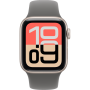 Apple Watch SE 3, GPS+Cellular, 40mm, Aluminum Starlight, Sport Band Stone Gray, S/M