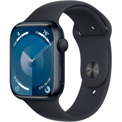 Apple Watch Series 9, 41 мм, MR8W3 корпус из алюминия цвета «тёмная ночь», силиконовый ремешок цвета «тёмная ночь»