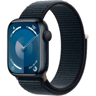 Apple Watch Series 9, 41 мм, MR8Y3 корпус из алюминия цвета «тёмная ночь», спортивный ремешок цвета «тёмная ночь»