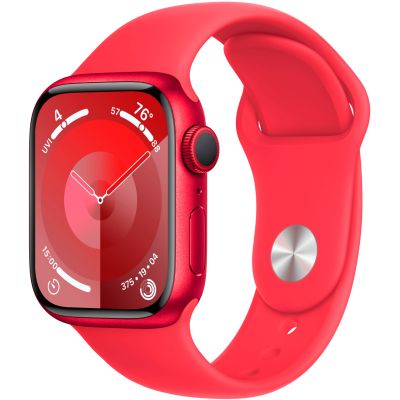 Apple Watch Series 9, 41 мм, MRXH3 корпус из алюминия цвета (PRODUCT)RED, силиконовый ремешок цвета (PRODUCT)RED
