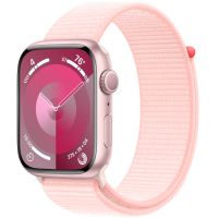 Apple Watch Series 9, 41 мм, MR953 корпус из алюминия розового цвета, спортивный ремешок нежно-розового цвета
