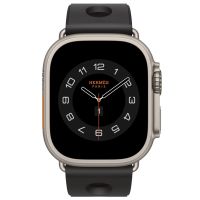 Apple Watch Ultra 2 Hermès, Natural Titanium, Noir Scub’H Diving