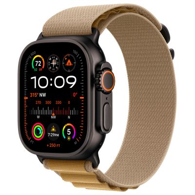 Apple Watch Ultra 2 (2024) GPS + Cellular, 49 мм, Black, Alpine Loop «Tan», L