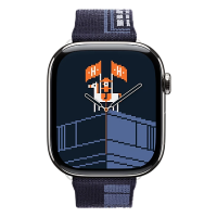 Apple Watch Hermes 11, 46mm, Silver, Faubourg Party Single Tour, Bleu Nuit