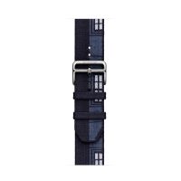 Apple Watch Hermes 11, 46mm, Silver, Faubourg Party Single Tour, Bleu Nuit