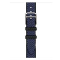 Apple Watch Hermes 11, 42mm, Silver, Twill Jump Attelage Single Tour, Navy/Noir