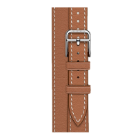 Apple Watch Hermes Series 10 42mm, Silver Titanium, Attelage Double Tour, Gold