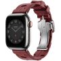 Apple Watch Hermes Series 10 42mm, Silver Titanium,  Kilim Single Tour, Rouge H