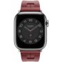 Apple Watch Hermes Series 10 42mm, Silver Titanium,  Kilim Single Tour, Rouge H