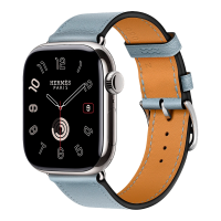 Apple Watch Hermes 11, 42mm, Silver, Single Tour Strap, Bleu Lin