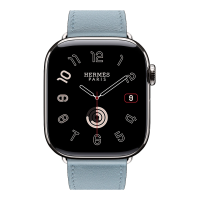 Apple Watch Hermes 11, 42mm, Silver, Single Tour Strap, Bleu Lin