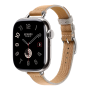 Apple Watch Hermes 11, 42mm, Silver, Twill Jump Attelage Single Tour, Kraft/Bleu Glacier