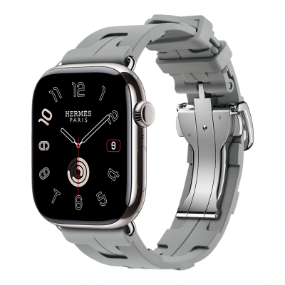 Apple Watch Hermes 11, 42mm, Silver, Kilim Single Tour Deployment Buckle, Gris