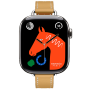 Apple Watch Hermes 11, 46mm, Silver, Single Tour, Swift calfskin with Ecru stitching, Paille