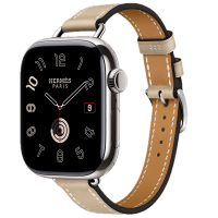 Apple Watch Hermes 11, 42mm, Silver, Single Tour Strap, Swift calfskin, Trench