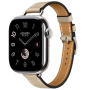 Apple Watch Hermes 11, 42mm, Silver, Single Tour Strap, Swift calfskin, Trench