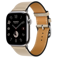 Apple Watch Hermes 11, 46mm, Silver, Single Tour, Swift calfskin, Trench