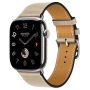 Apple Watch Hermes 11, 46mm, Silver, Single Tour, Swift calfskin, Trench