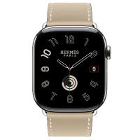 Apple Watch Hermes 11, 46mm, Silver, Single Tour, Swift calfskin, Trench