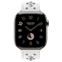 Apple Watch Hermes 11, 46mm, Silver, Single Tour, Clou Medor Rock, Blanc