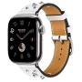 Apple Watch Hermes 11, 46mm, Silver, Single Tour, Clou Medor Rock, Blanc