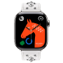 Apple Watch Hermes 11, 46mm, Silver, Single Tour, Clou Medor Rock, Blanc