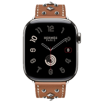 Apple Watch Hermes 11, 46mm, Silver, Single Tour, Clou Medor Rock, Gold