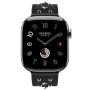 Apple Watch Hermes 11, 46mm, Silver, Single Tour, Clou Medor Rock, Noir