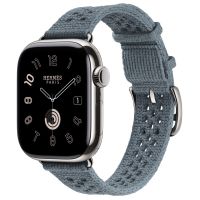 Apple Watch Hermes 11, 46mm, Silver, Néo Tricot, Bleu Gris