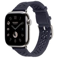 Apple Watch Hermes 11, 46mm, Silver, Néo Tricot, Bleu Nuit