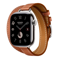Apple Watch Hermes 11, 42mm, Silver, Double Tour, Gold (with Orange Hermès Sport band)