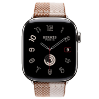 Apple Watch Hermes 11, 42mm, Silver, Toile H Double Jeu, Gold/Écru