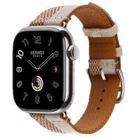 Apple Watch Hermes 11, 42mm, Silver, Toile H Double Jeu, Gold/Écru