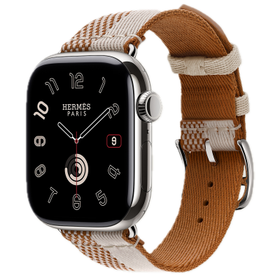 Apple Watch Hermes 11, 42mm, Silver, Toile H Double Jeu, Gold/Écru