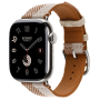 Apple Watch Hermes 11, 42mm, Silver, Toile H Double Jeu, Gold/Écru